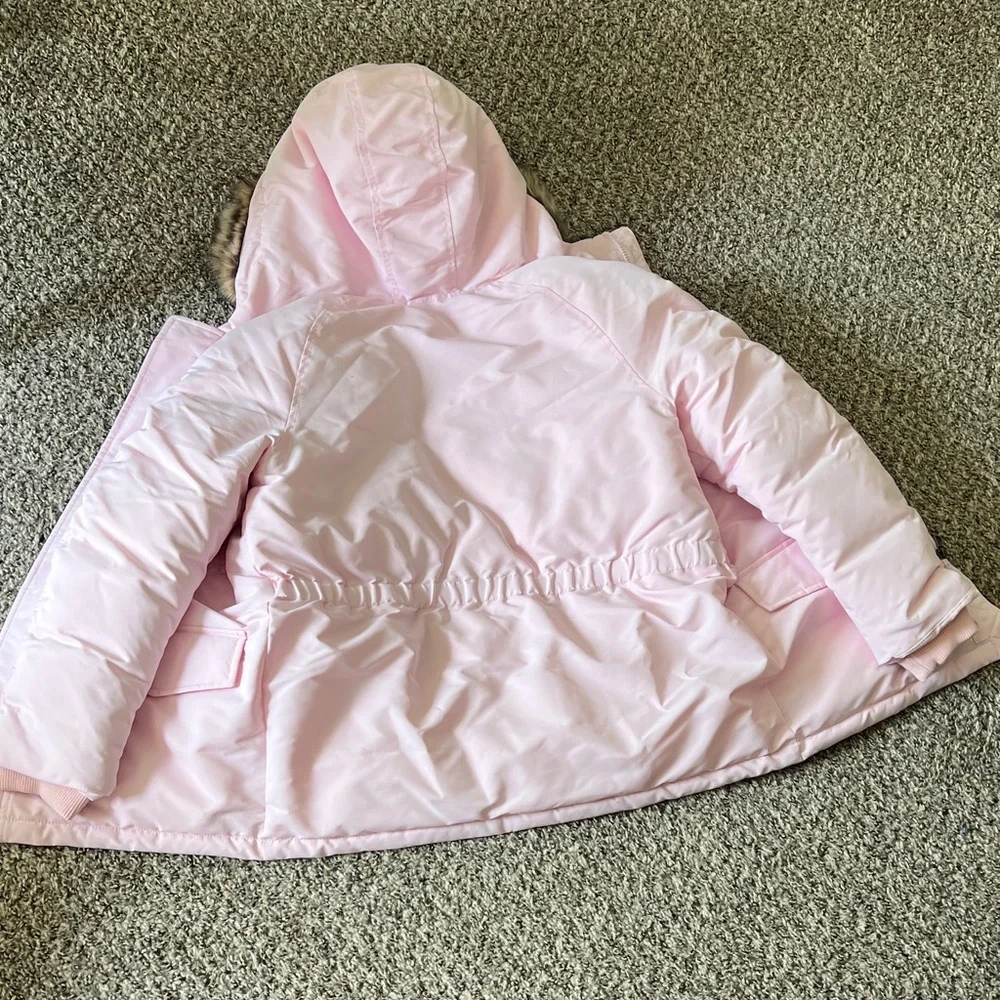 POLO RALPH LAUREN Faux-Fur-Trim Down Parka size L (12-14) NWOT